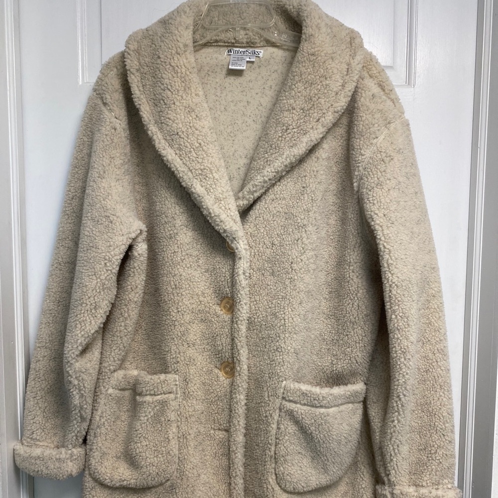 Vintage WinterSilks Teddy Coat Women's Large silk lining